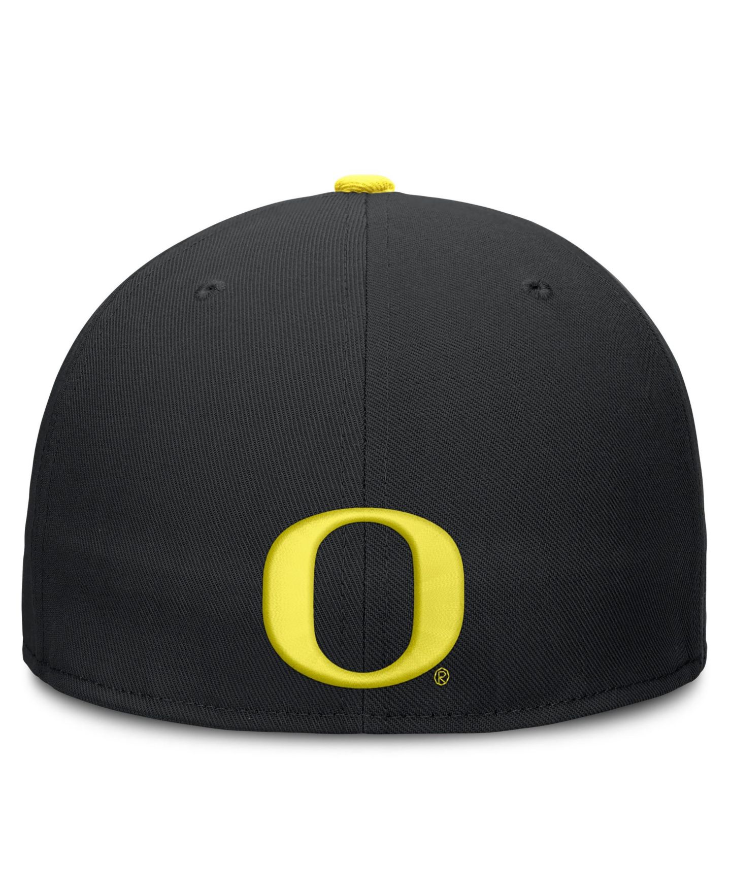 Мужская кепка Nike Black Oregon Ducks Dri-FIT Primetime Script Fitted Hat — фото 4