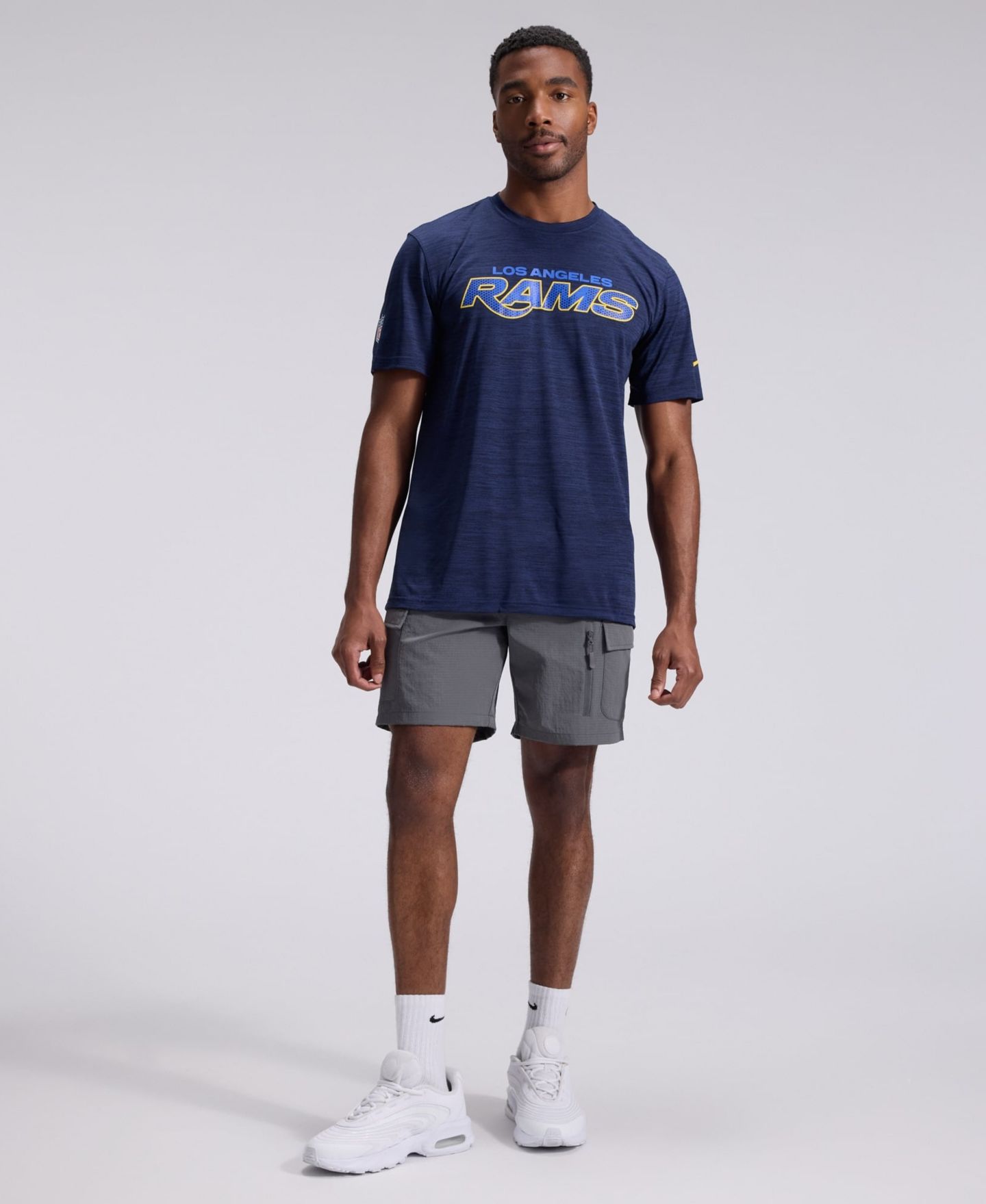 Мужская футболка Nike Navy Los Angeles Rams Rivalries Collection Sideline Velocity — фото 3