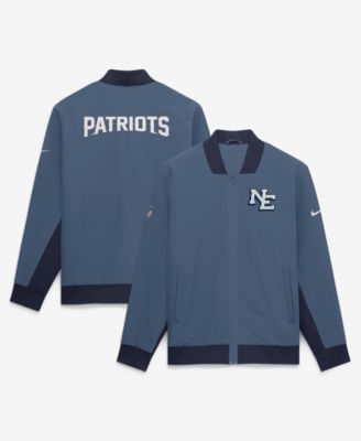 Men's Blue New England Patriots Rivalries Collection Sideline Bomber Jacket
