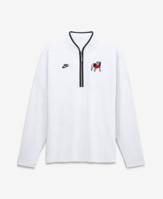 Nike - Men's  White Georgia Bulldogs Courtside Victory Dri-FIT Half-Zip Pullover White