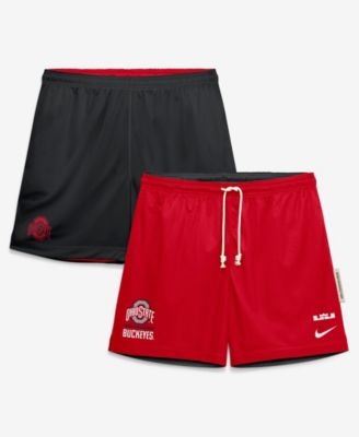 Men's LeBron James Scarlet/Black Ohio State Buckeyes Courtside Reversible Dri-FIT Shorts