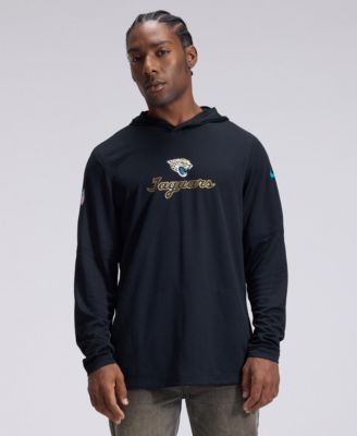 Men's  Black Jacksonville Jaguars 2026 Rivalries Collection Sideline Lightweight Hooded Long Sleeve Top