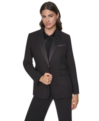 Women's City Satin-Backed Crepe Tuxedo Blazer
