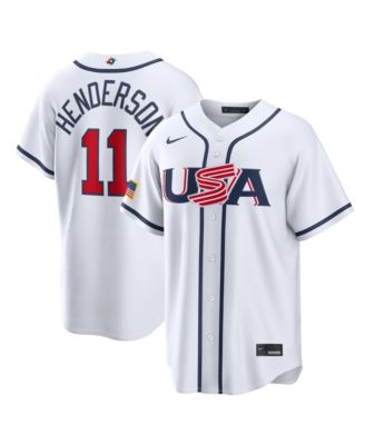 Men's Gunnar Henderson White USA Baseball 2026 World Baseball Classic Home Stadium Jersey