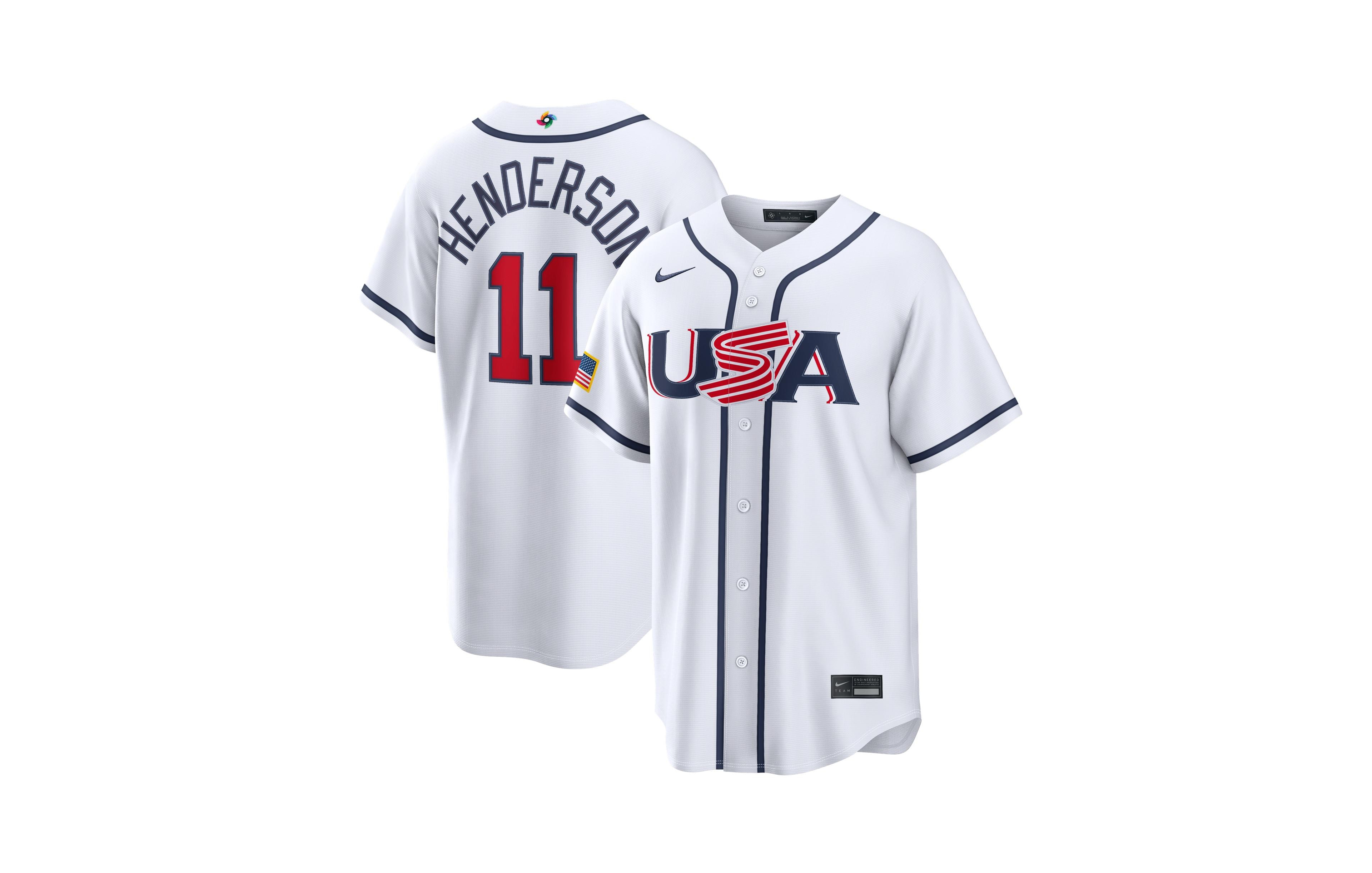 Nike Men's Gunnar Henderson White Usa Baseball 2026 World Classic Home Stadium Jersey