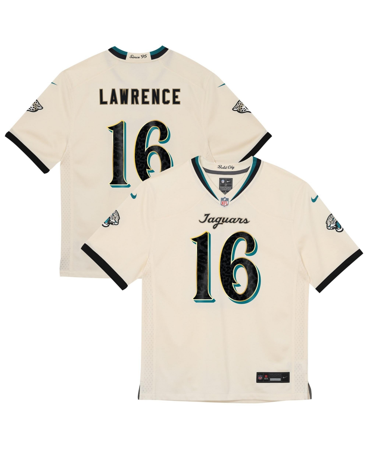 Nike Toddler Trevor Lawrence Natural Jacksonville Jaguars 2026 Rivalries Collection Game Jersey