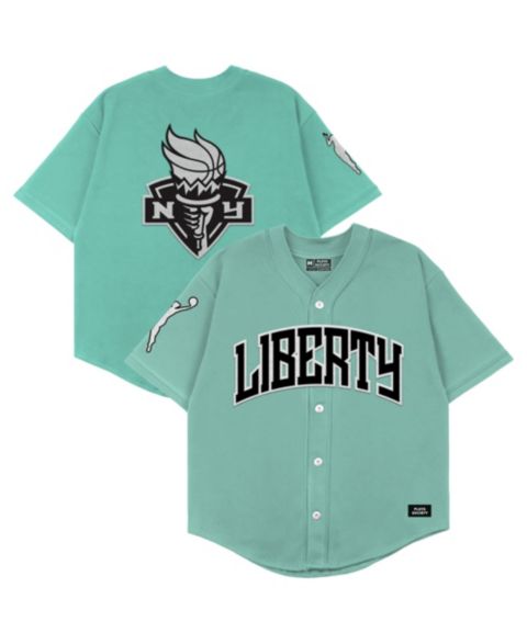 Топ Playa Society Mint New York Liberty Baseball Fashion Jersey