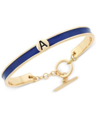 BCBGeneration - Gold-Tone Love Letter Initial Bangle Bracelet