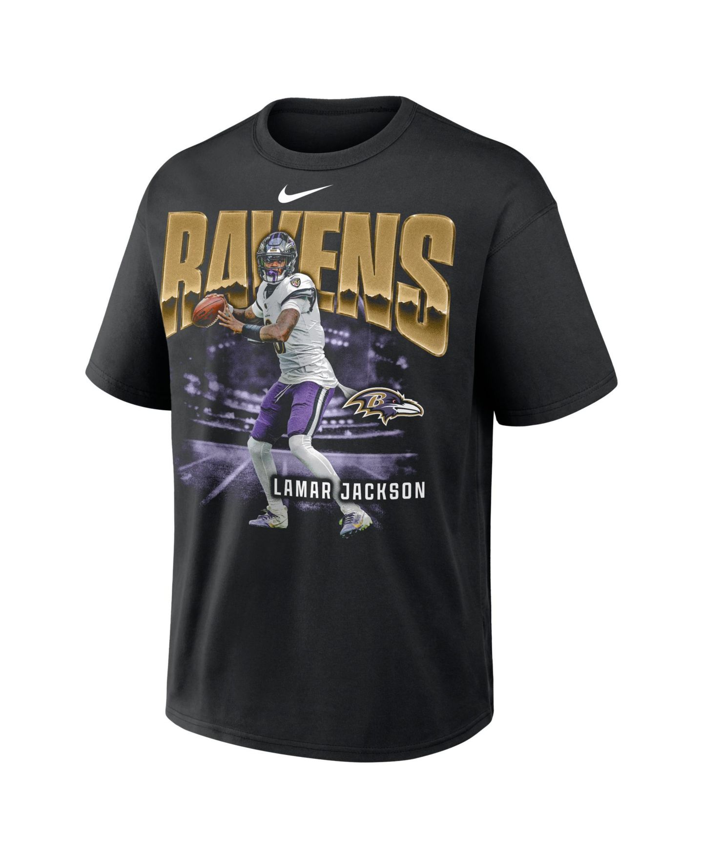 Мужская футболка Nike Lamar Jackson Black Baltimore Ravens Player Graphic Max90 — фото 3