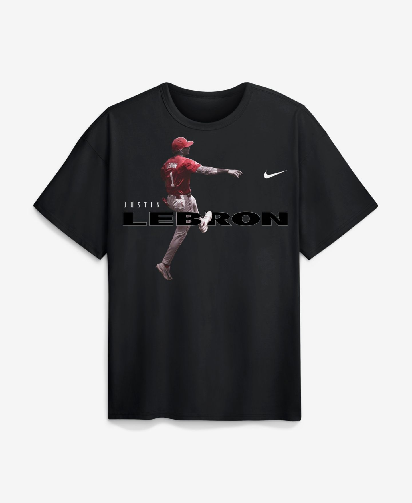Мужская футболка Nike Justin Lebron Black Alabama Crimson Tide Athlete Energy — фото 1