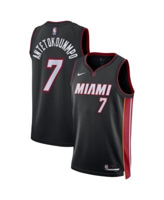 Big Boys and Girls Giannis Antetokounmpo Black Miami Heat Swingman Jersey - Icon Edition