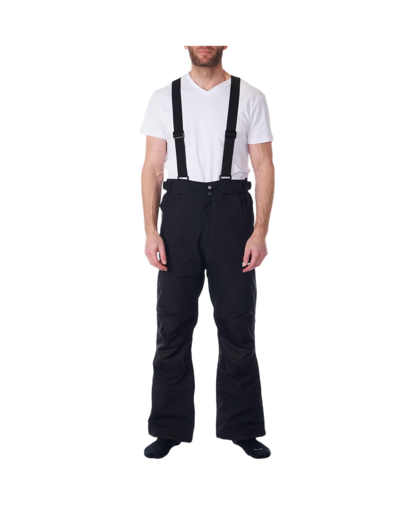 Мужские брюки Alpine Swiss Waterproof Snowboard Ski Snow with Removeable Suspenders, цвет: Чёрный — фото 1