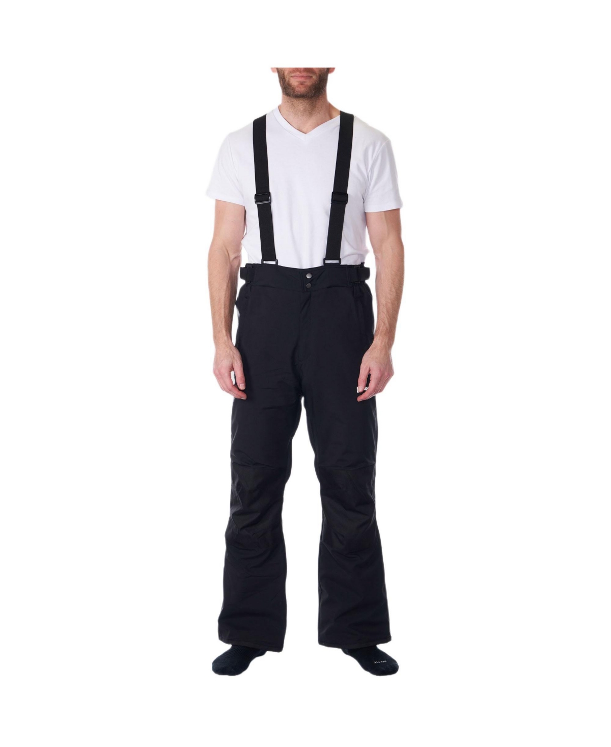 Alpine Swiss Men's Waterproof Snowboard Ski Snow Pants with Removeable Suspenders - Black