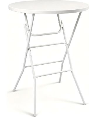 31.5" Round Folding Outdoor Dining Table - 43" Bar Height High Top Table for Patio, Backyard and Events Tables