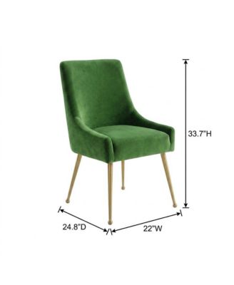 Velvet Accent Chair with Gold Stainless Steel Legs for Living Room