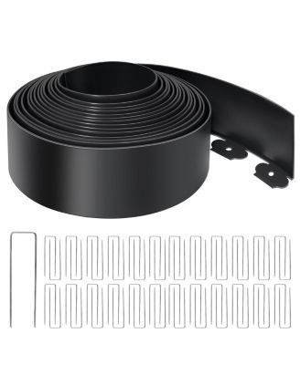 4IN Tall No Dig Landscape Edging 33ft with 30 Metal Stakes Garden Border for Yard Flower Bed