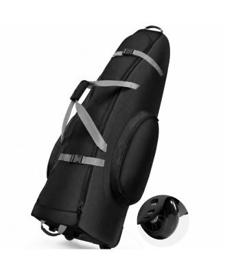 Padded Golf Travel Bag Reinforced Wheels Extra Protection Shoulder Strap Storage