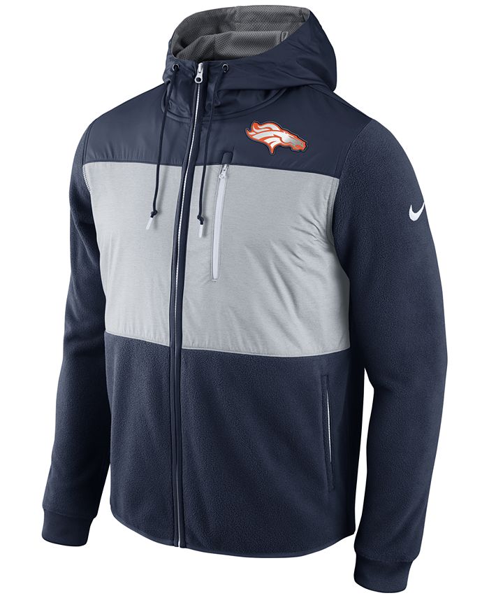 Denver broncos full zip hoodie top