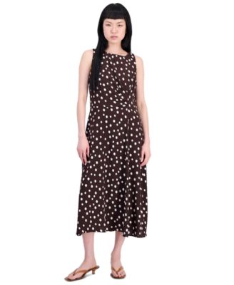 Women's Printed Side-Shirred Fit & Flare Dress