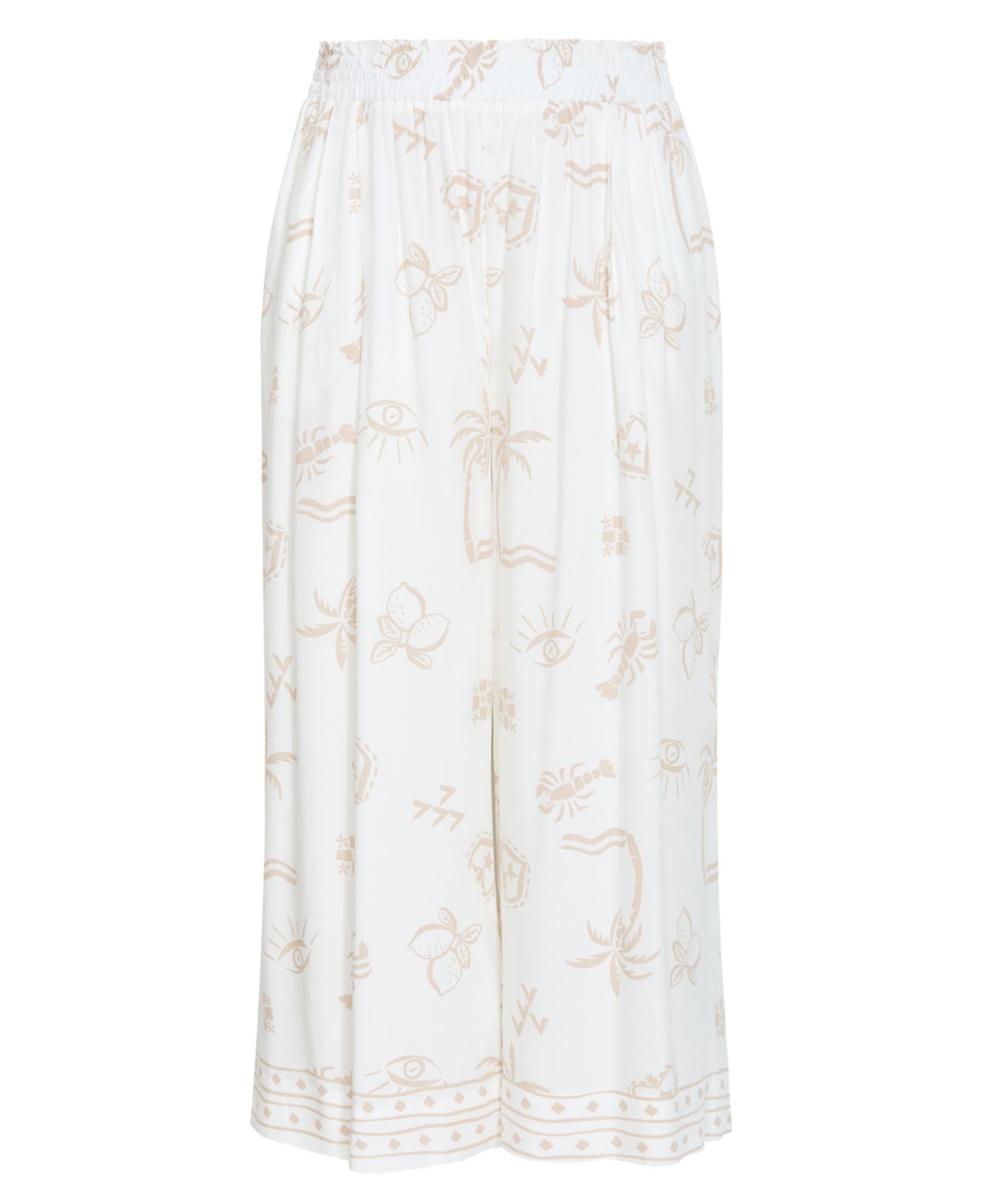 Женские брюки CITY CHIC Plus Size Alessia High-Rise Wide-Leg Pull-On, цвет: Серо-бежевый — фото 4