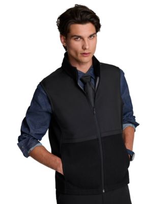 Men's Stand-Collar Color-Block Classic-Fit Vest
