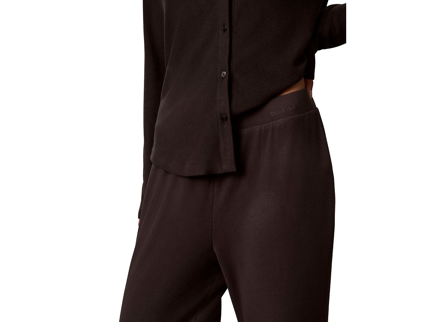 Пижамные брюки Straight-Leg — Calvin Klein, цвет: Чёрный устричный — фото 4
