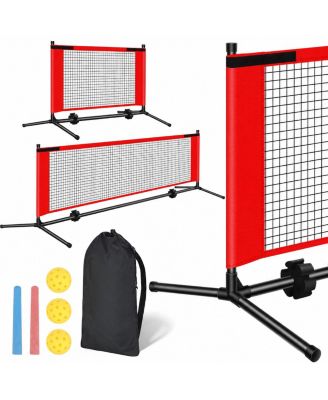 Portable Pickleball Net Set Dual Size Quick Setup Carry Bag
