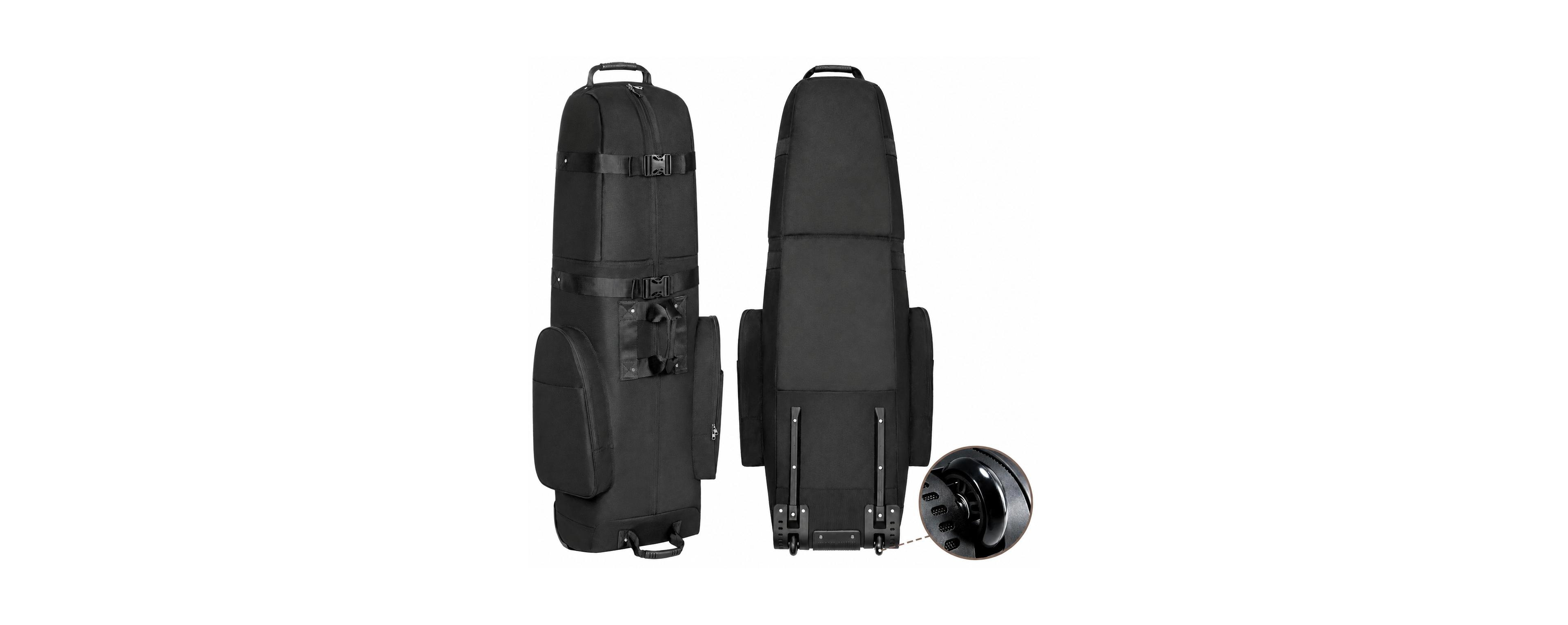 Sportneer Heavy Duty 600D Polyester Oxford Golf Travel Bag with Wheels and Storage Compartments