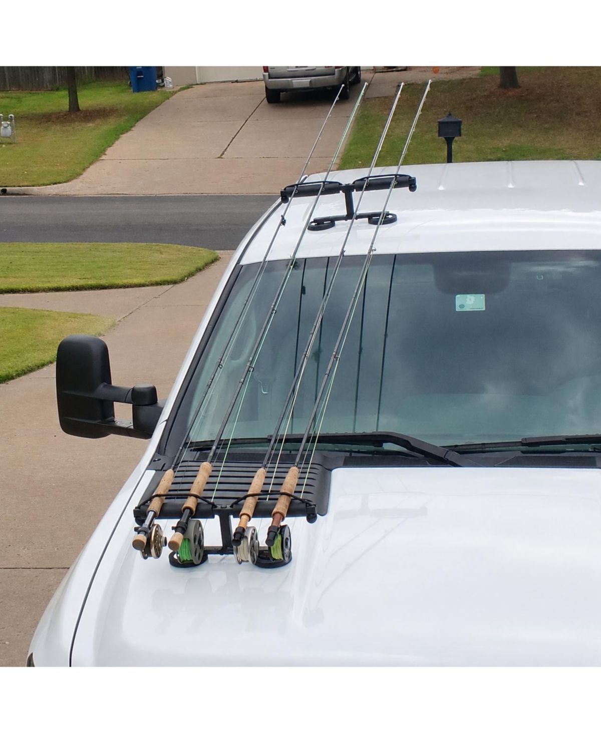 Furlihong Vehicle Fishing Rod Rack Open Mount Metal Roof Hood - Default