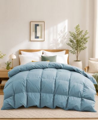 300 Thread Count Cotton All-Season Goose Feather Comforter, Full/Queen