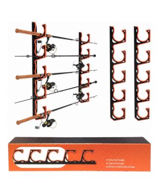 Wall Ceiling Mounted Fishing Rod Holder Soft Protective Pad Storage Organizer 4 Pack