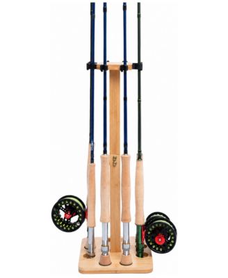Rolling Fishing Pole Floor Stand Tool Free Assembly Storage Organizer