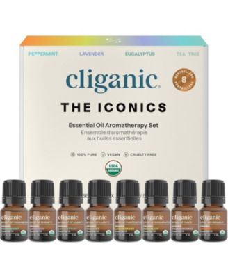 Organic Aromatherapy Set (Top 8 Essential Oils) - 5 ml