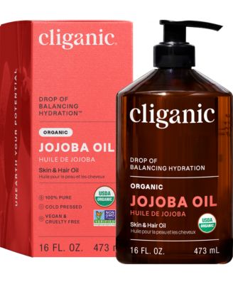 Organic Jojoba Oil 16 oz, 100% Pure | Bulk, Natural Cold Pressed Unrefined Hexane Free for Hair & Face | Base Carrier Oil
