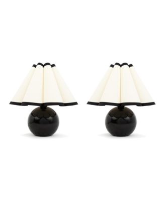 Blair 10" Modern LED Classic Table Lamps with Marble Base, Set of 2