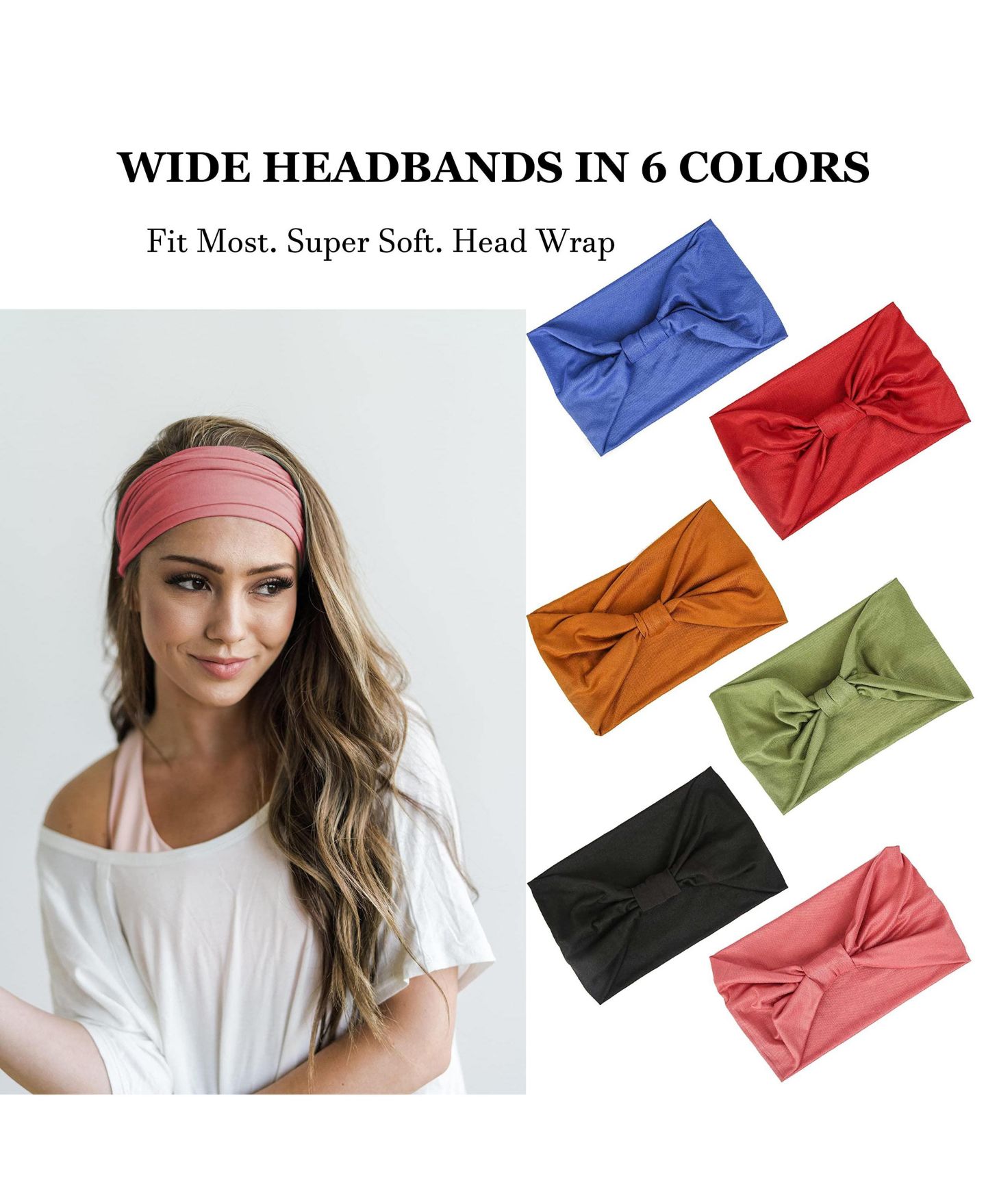 Женские аксессуары для волос peneyon Wide Non-slip Knotted Headbands, цвет: Open Miscellaneous — фото 5