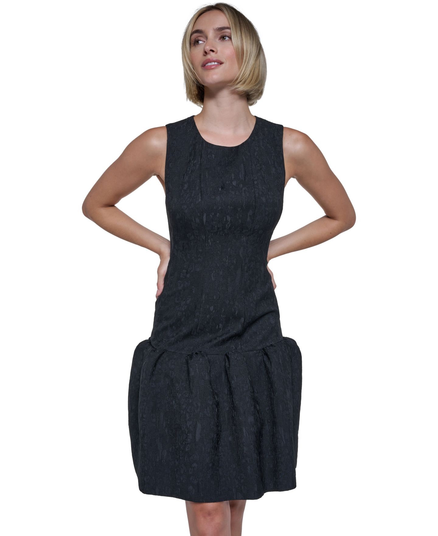 Женское платье Sonia Rykiel Sleeveless Drop-Waist Fit & Flare, цвет: Чёрный — фото 1