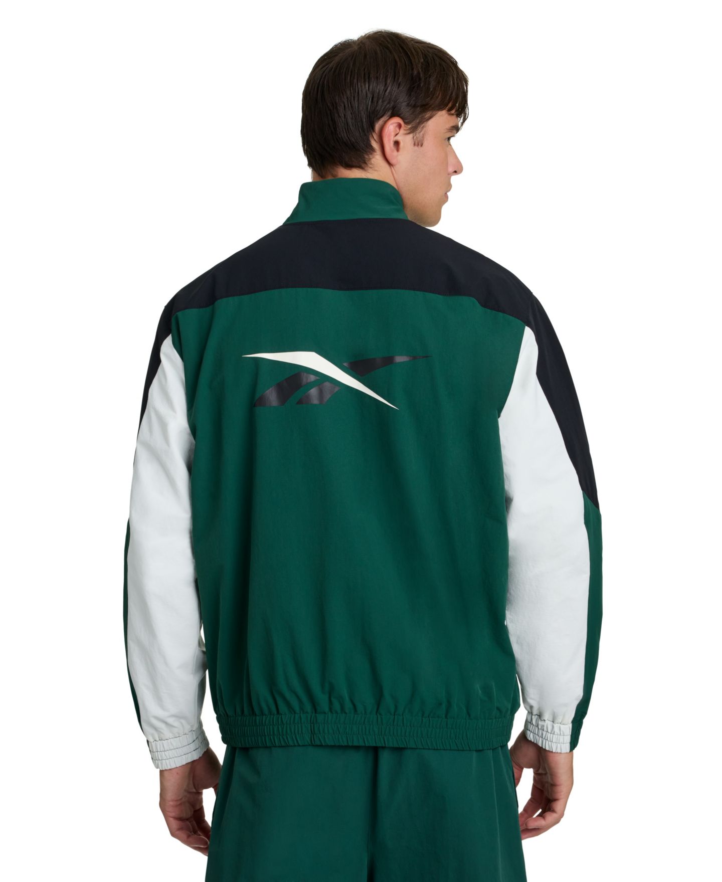 Мужская куртка Reebok Heritage Full-Zip Mock Neck Track, цвет: Зелёный — фото 6