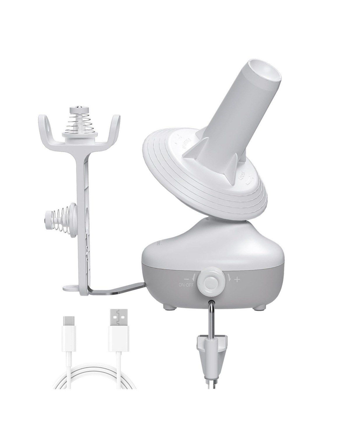 Electric Automatic Yarn Winder Stepless Speed Control Tight Cake Balls Large Capacity - White yarn winder