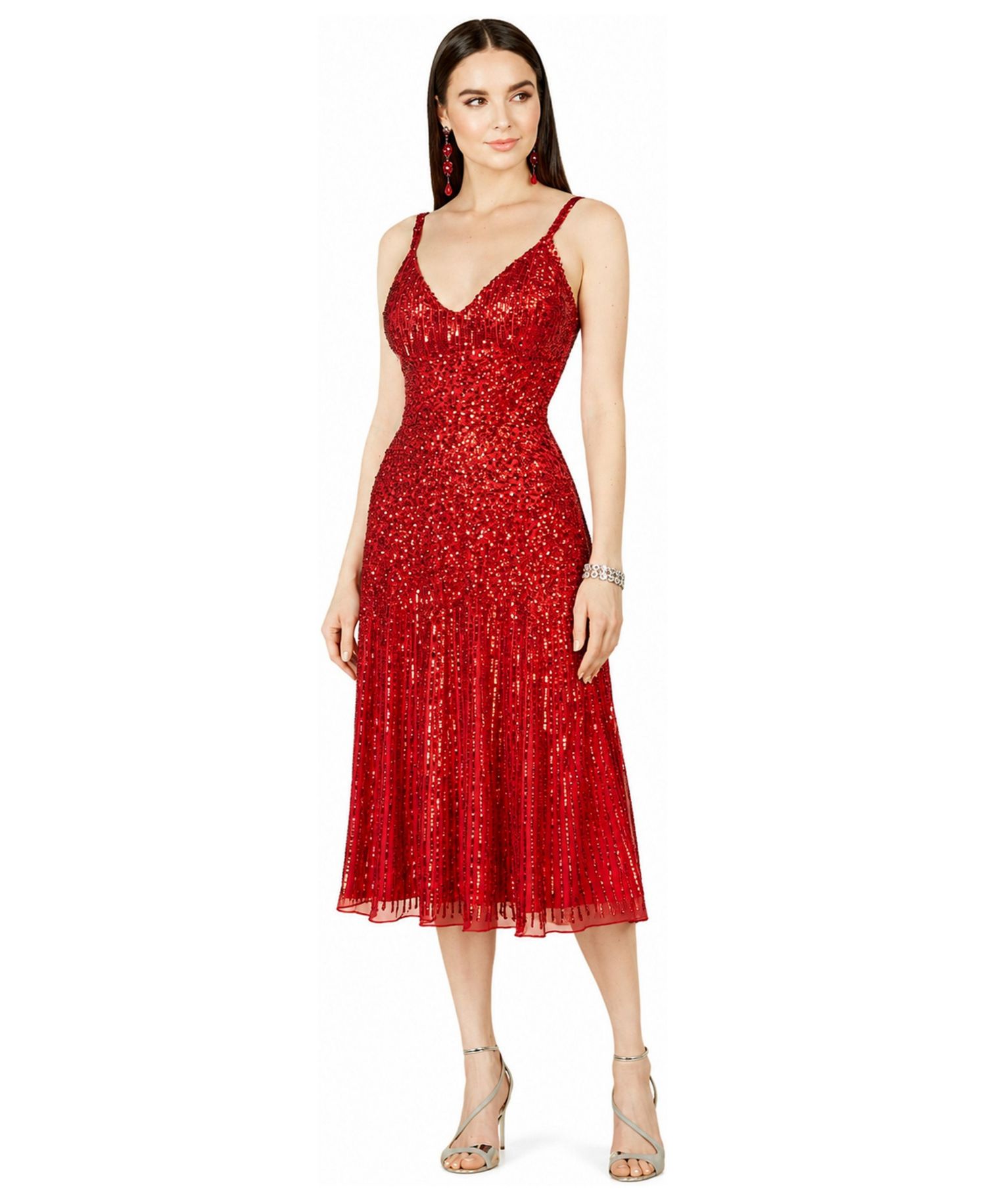 Women's Flowing, Sequin Midi Dress