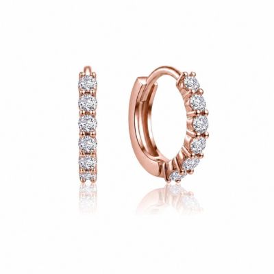 Dainty 12MM Sparkling CZ Extra Mini Huggie Hoop Earrings
