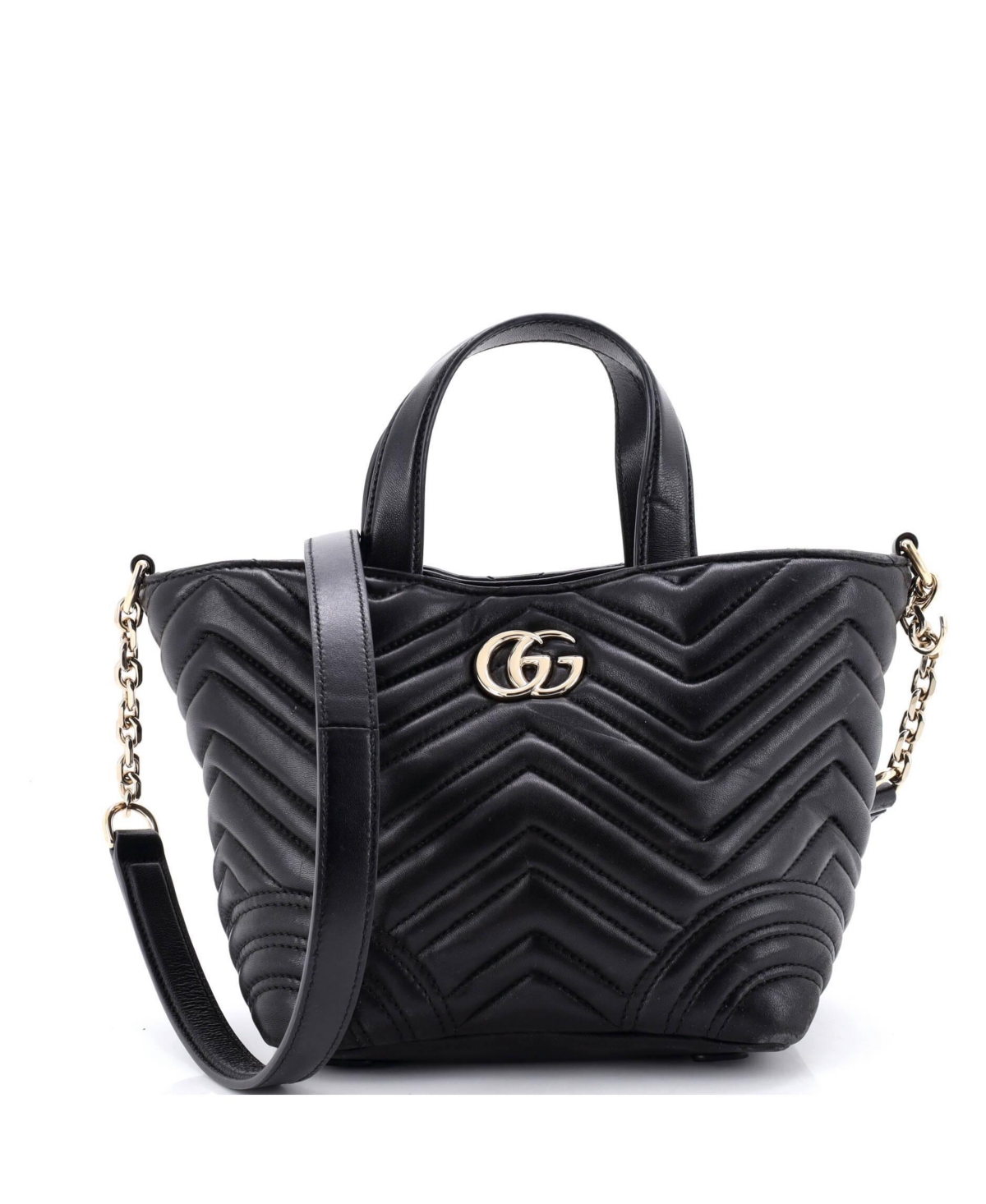 Pre-Owned Gucci Small Betty Convertible Matelasse Tote - Black