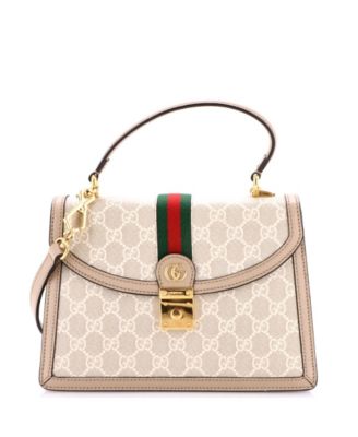 Small Ophidia Flap Top Handle Bag GG Coated Canvas