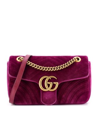 Small GG Marmont Flap Bag Matelasse Velvet