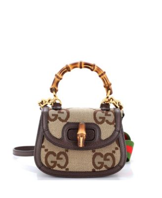 Mini Bamboo 1947 Top Handle Bag Jumbo GG Canvas