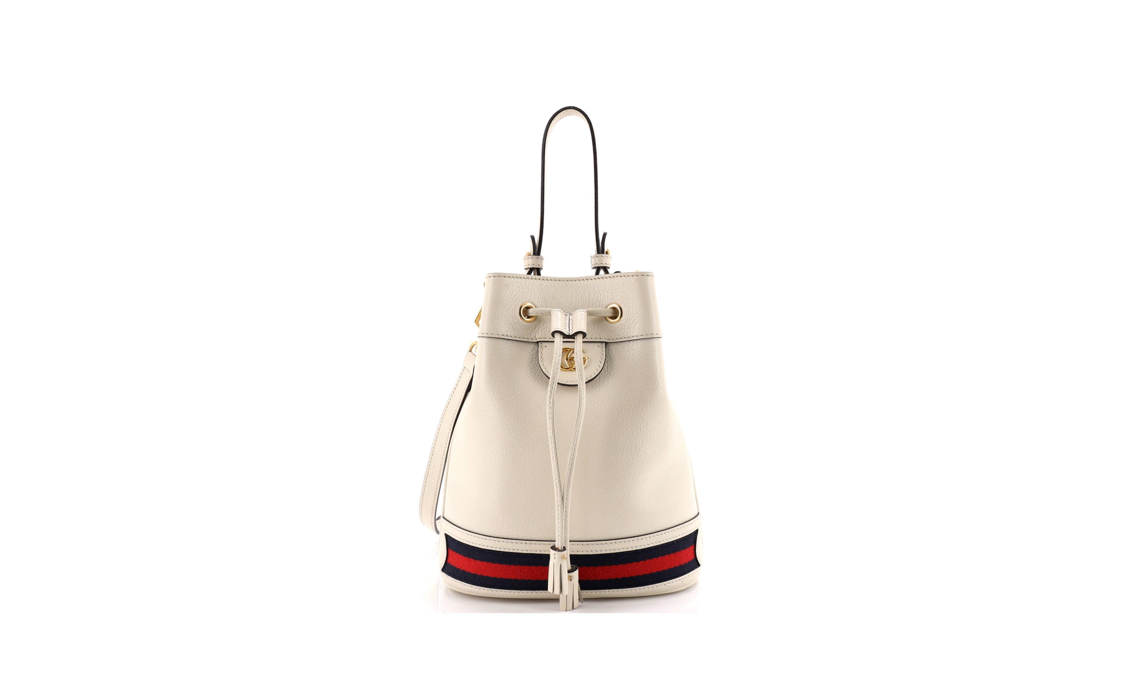 Pre-Owned Gucci Small Ophidia Bucket Bag Leather