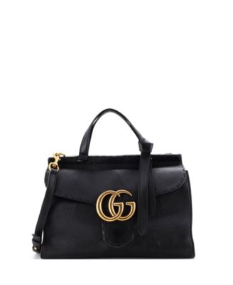 Small GG Marmont Top Handle Bag Leather