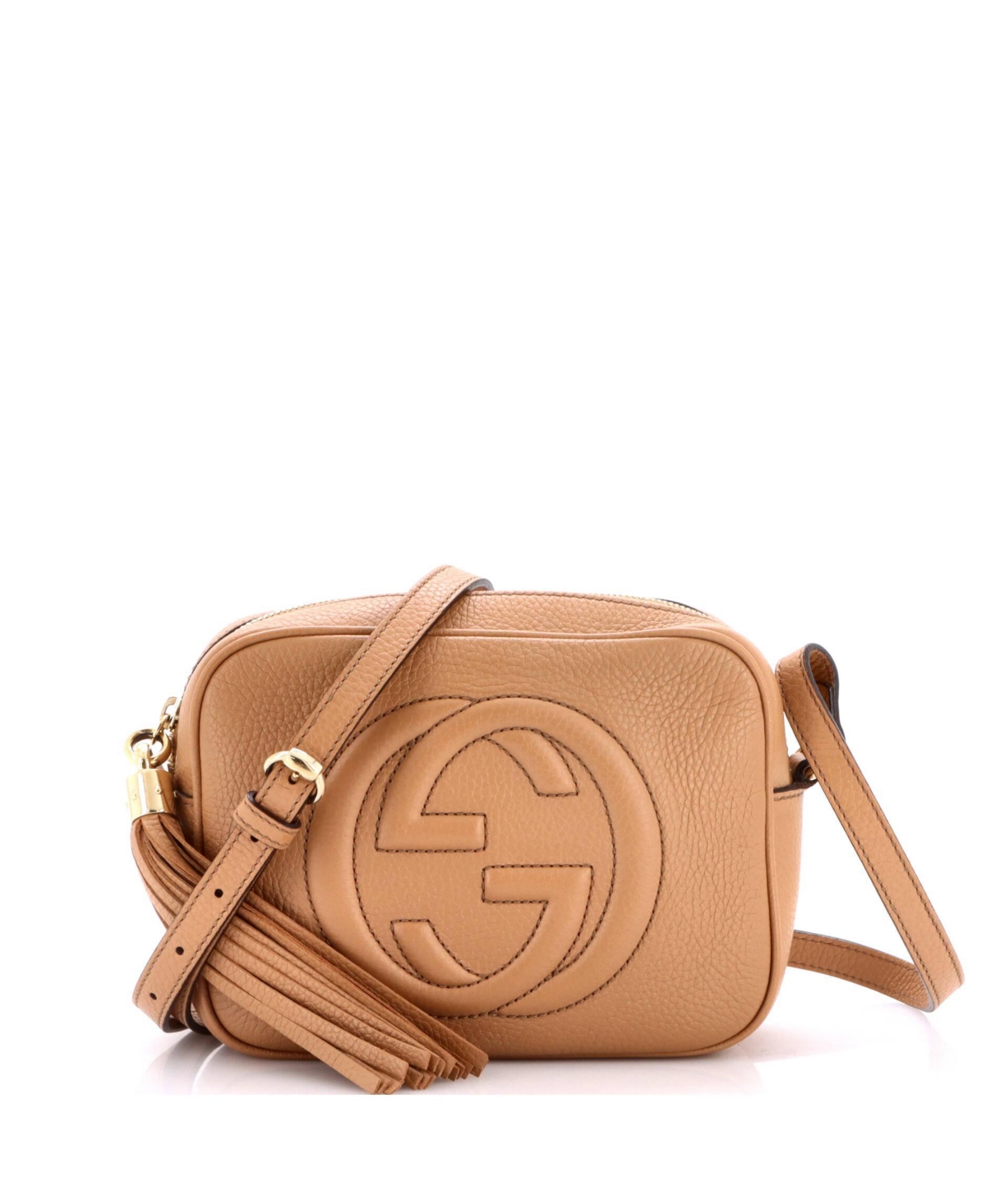 Pre-Owned Gucci Small Soho Disco Crossbody Bag Leather - Natural