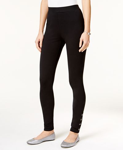 Style & Co. Studded Skinny Leggings, Only at Macy's - Women - Macy's