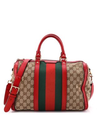 Medium Vintage Web Boston Bag GG Canvas